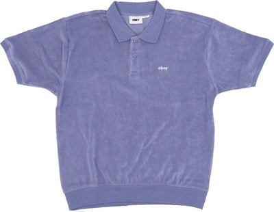 OBEY-Polo-Manica-Corta-Uomo-Denton-Terry-Cloth-Polo-Hydrangea-da-uomo