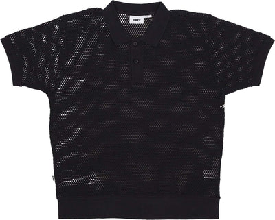 OBEY-Polo-Manica-Corta-Uomo-Duke-Mesh-Polo-Black-da-uomo