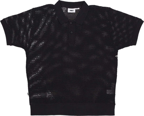 OBEY-Polo-Manica-Corta-Uomo-Duke-Mesh-Polo-Black-da-uomo