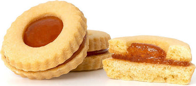 Occhi di Bue Marmellata di Albicocca 500gr. Biscotti 100% Artigianali Siciliani Prodotti in Italia