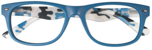 Occhiali da lettura prontoleggo modello mimetic blu Aste Camouflage Flessibili Con Meccanismo a Molla Lenti Asferiche Sottili E Infrangibili Industrie Ottiche Italiane Srl