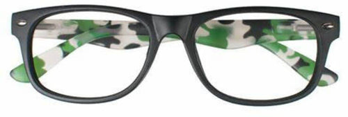 Occhiali Da Lettura Unisex Prontoleggo Modello Mimetic Nero +2,00 Aste Camouflage Flessibili Con Meccanismo A Molla Lenti Asferiche Sottili E Infrangibili Industrie Ottiche Italiane Srl