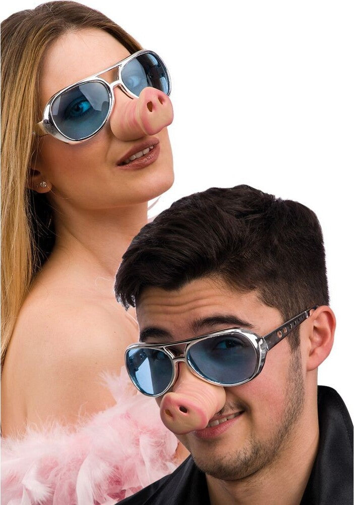 2 Occhiali Da Travestimento Con Naso Comico – Montatura Ovale In Plastica, Accessorio Per Feste E Carnevale