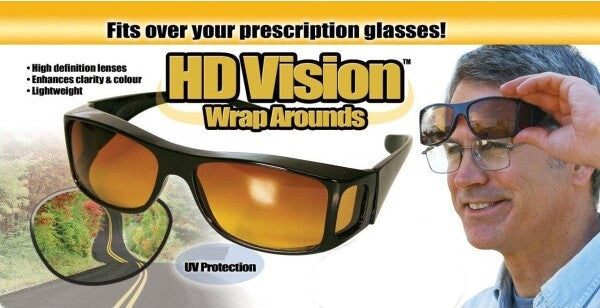Occhiali Per Visione Notturna Antiriflesso Protezione Uv Hd Vision Wrap Arounds Auto e Moto/Moto accessori e componenti/Abbigliamento protettivo/Copricapi/Occhiali/Occhiali da sole Trade Shop italia - Napoli, Commerciovirtuoso.it