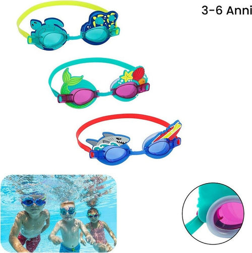 Occhialini Nuoto Per Bambini 3+anni Cinturino Regolabile Design Assortiti 21080 Sport e tempo libero/Attività ricreative all'aperto/Sport acquatici/Nuoto/Occhialini Trade Shop italia - Napoli, Commerciovirtuoso.it