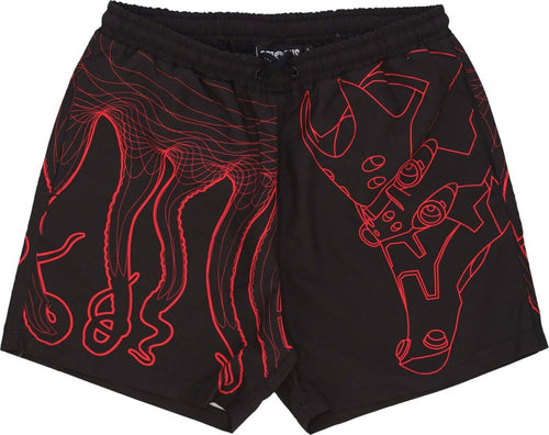 OCTOPUS-Costume-Pantaloncino-Uomo-Evangelion-02-Flowing-Octopus-Swimtrunk-Black-da-uomo