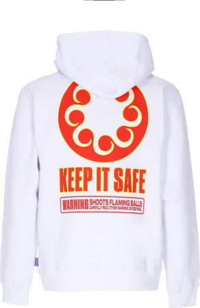 OCTOPUS-Felpa-Cappuccio-Uomo-Blaster-Hoodie-White-da-uomo
