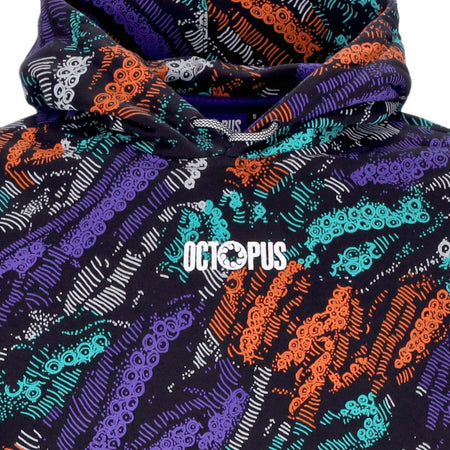 OCTOPUS-Felpa-Cappuccio-Uomo-Deco-Hoodie-Multicolor-da-uomo