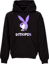 OCTOPUS-Felpa-Cappuccio-Uomo-Logo-Hoodie-X-Playboy-Black-da-uomo