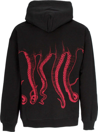 OCTOPUS-Felpa-Cappuccio-Uomo-Outline-Logo-Hoodie-Black-da-uomo