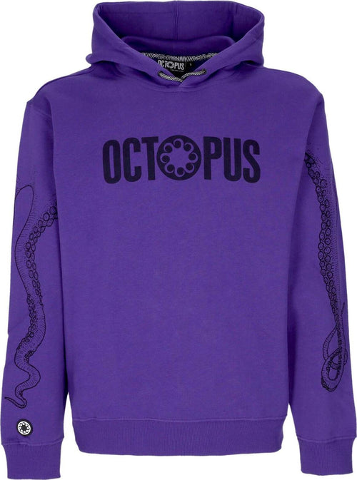 OCTOPUS-Felpa-Cappuccio-Uomo-Outline-Logo-Hoodie-Purple-da-uomo