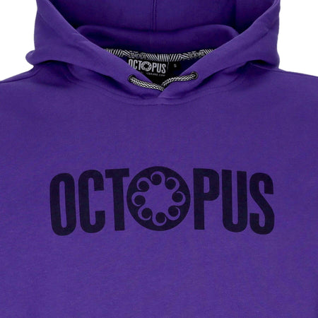 OCTOPUS-Felpa-Cappuccio-Uomo-Outline-Logo-Hoodie-Purple-da-uomo