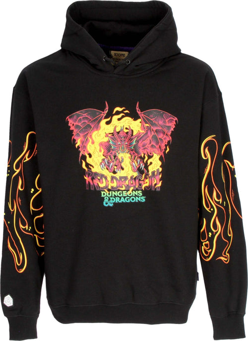 OCTOPUS-Felpa-Cappuccio-Uomo-Red-Dragon-Hoodie-X-Dungeons&-Dragons-Black-da-uomo
