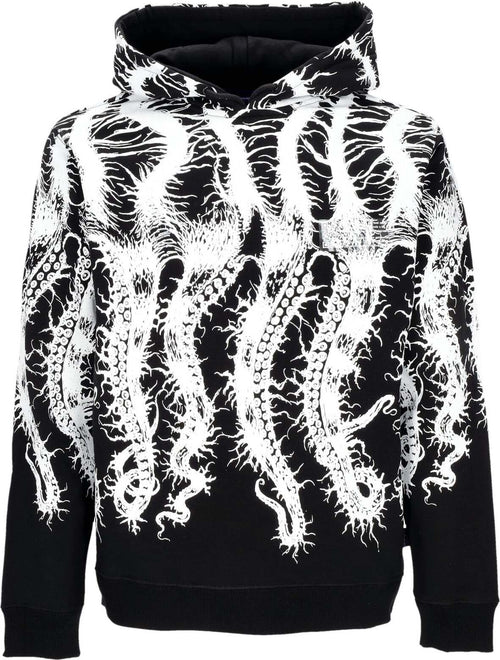 OCTOPUS-Felpa-Cappuccio-Uomo-Roots-Hoodie-Black-da-uomo