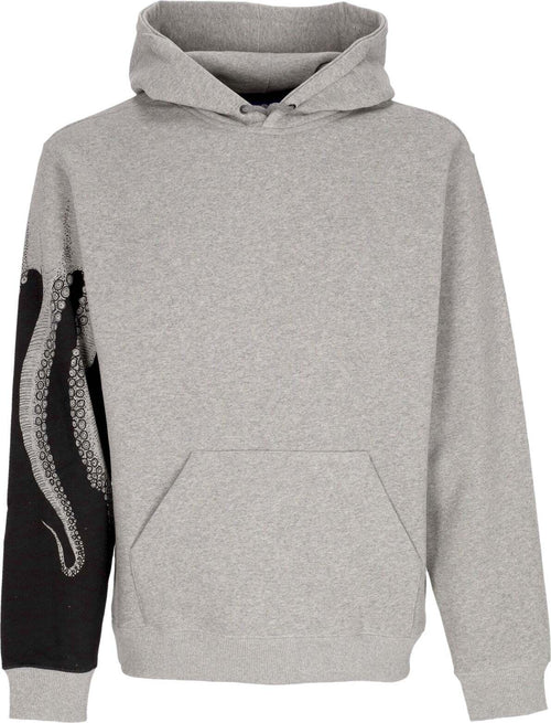 OCTOPUS-Felpa-Cappuccio-Uomo-Side-Hoodie-Light-Grey-da-uomo