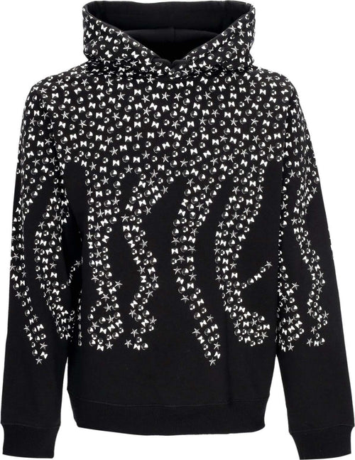 OCTOPUS-Felpa-Cappuccio-Uomo-Studs-Hoodie-Black-da-uomo