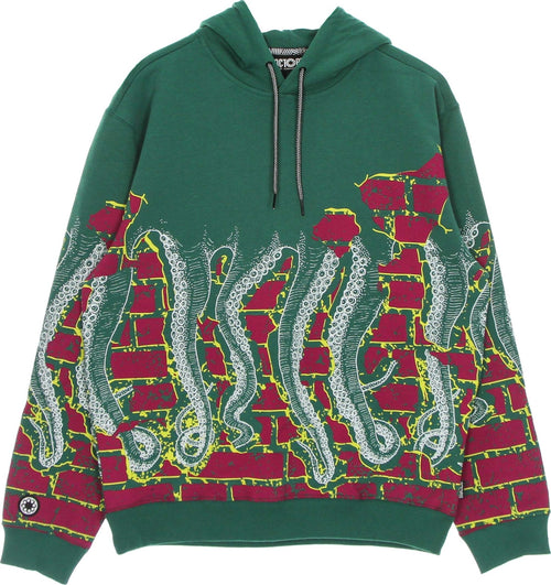 OCTOPUS-Felpa-Leggera-Cappuccio-Uomo-Bricks-Hoodie-Field-da-uomo