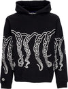 OCTOPUS-Felpa-Leggera-Cappuccio-Uomo-Chain-Hoodie-Black-da-uomo