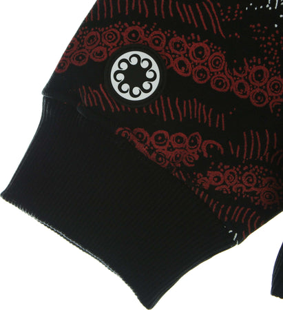 OCTOPUS-Felpa-Leggera-Cappuccio-Uomo-Deco-Hoodie-Black-da-uomo