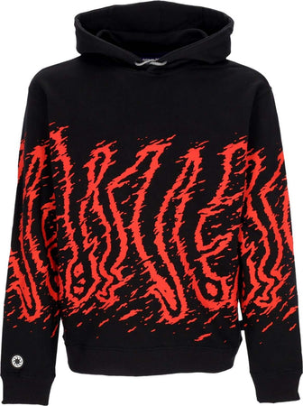 OCTOPUS-Felpa-Leggera-Cappuccio-Uomo-Fast-Hoodie-Black/red-da-uomo