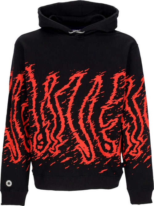OCTOPUS-Felpa-Leggera-Cappuccio-Uomo-Fast-Hoodie-Black/red-da-uomo