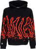 OCTOPUS-Felpa-Leggera-Cappuccio-Uomo-Fast-Hoodie-Black/red-da-uomo