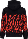 OCTOPUS-Felpa-Leggera-Cappuccio-Uomo-Fast-Hoodie-Black/red-da-uomo
