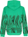 OCTOPUS-Felpa-Leggera-Cappuccio-Uomo-Fishnet-Hoodie-Green-da-uomo
