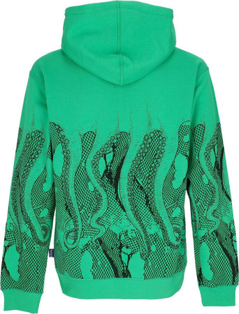 OCTOPUS-Felpa-Leggera-Cappuccio-Uomo-Fishnet-Hoodie-Green-da-uomo
