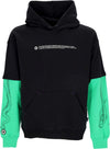 OCTOPUS-Felpa-Leggera-Cappuccio-Uomo-Logo-Overhoodie-Hoodie-Green/black-da-uomo