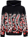 OCTOPUS-Felpa-Leggera-Cappuccio-Uomo-Marble-Hoodie-Black-da-uomo