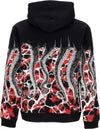 OCTOPUS-Felpa-Leggera-Cappuccio-Uomo-Marble-Hoodie-Black-da-uomo