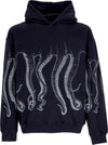OCTOPUS-Felpa-Leggera-Cappuccio-Uomo-Outline-Hoodie-Black-da-uomo