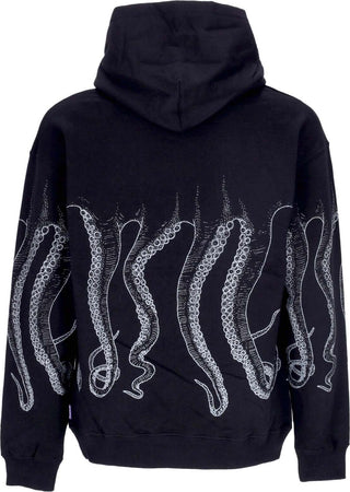 OCTOPUS-Felpa-Leggera-Cappuccio-Uomo-Outline-Hoodie-Black-da-uomo