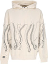 OCTOPUS-Felpa-Leggera-Cappuccio-Uomo-Outline-Hoodie-Black/dusty-White-da-uomo