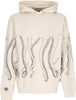 OCTOPUS-Felpa-Leggera-Cappuccio-Uomo-Outline-Hoodie-Black/dusty-White-da-uomo