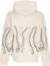 OCTOPUS-Felpa-Leggera-Cappuccio-Uomo-Outline-Hoodie-Black/dusty-White-da-uomo