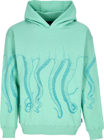 OCTOPUS-Felpa-Leggera-Cappuccio-Uomo-Outline-Hoodie-Mint-da-uomo