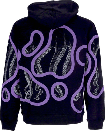 OCTOPUS-Felpa-Leggera-Cappuccio-Uomo-Stained-Hoodie-Black-da-uomo