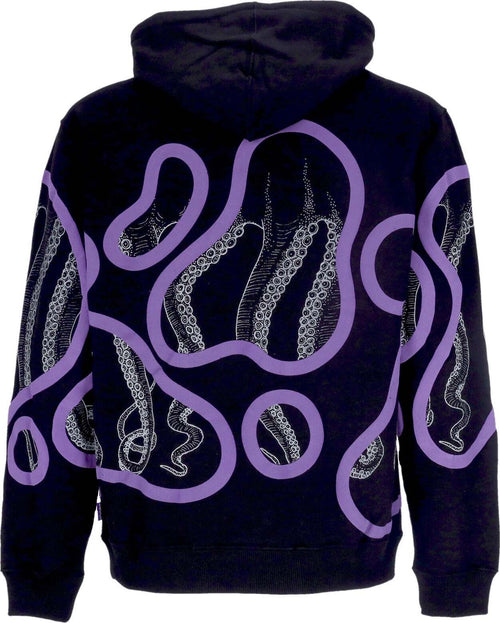 OCTOPUS-Felpa-Leggera-Cappuccio-Uomo-Stained-Hoodie-Black-da-uomo