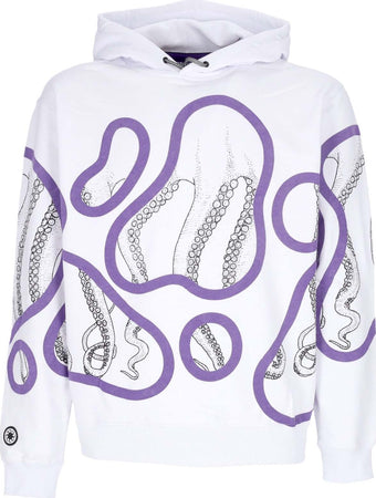 OCTOPUS-Felpa-Leggera-Cappuccio-Uomo-Stained-Hoodie-White-da-uomo