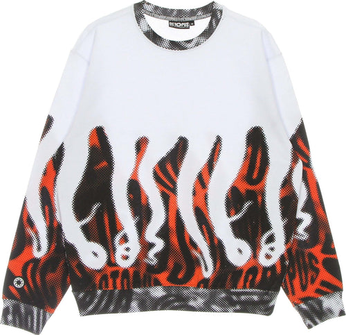 OCTOPUS-Felpa-Leggera-Girocollo-Uomo-Halftone-Crew-White-da-uomo