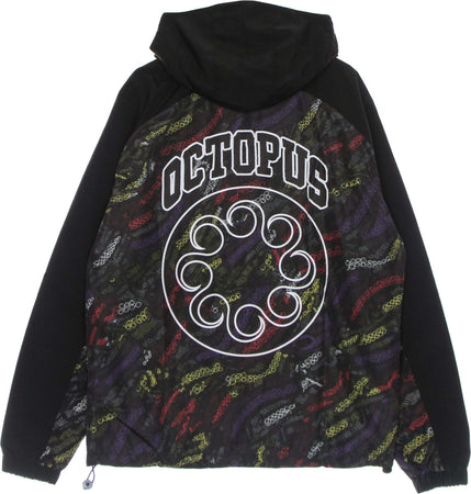 OCTOPUS-Giacca-a-Vento-Uomo-Deco-Hood-Jacket-Black-da-uomo