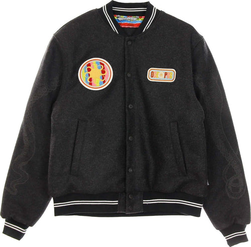 OCTOPUS-Giubbotto-College-Uomo-Legacy-Patch-Dark-Grey-da-uomo