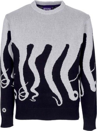 OCTOPUS-Maglione-Uomo-Original-Jumper-Grey-da-uomo