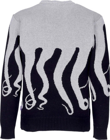 OCTOPUS-Maglione-Uomo-Original-Jumper-Grey-da-uomo