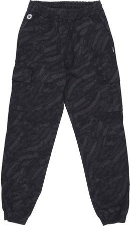 OCTOPUS-Pantalone-Lungo-Uomo-Deco-Cargo-Jogger-Black-da-uomo