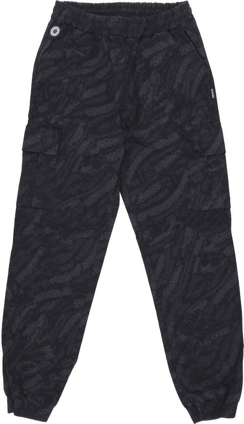 OCTOPUS-Pantalone-Lungo-Uomo-Deco-Cargo-Jogger-Black-da-uomo