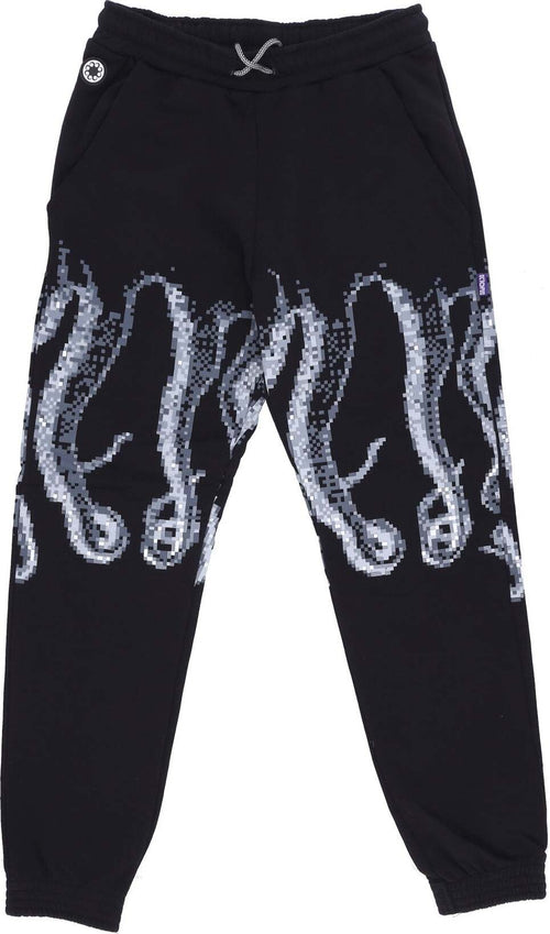 OCTOPUS-Pantalone-Tuta-Felpato-Uomo-Censored-Outline-Sweatpant-Black-da-uomo