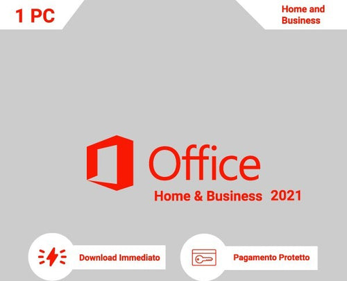 Office Home & Business 2021 - ESD -  Attivazione Digitale - 1 User - 1 Pc Software/Ufficio/Suite per ufficio Innovamy.it - Milano, Commerciovirtuoso.it